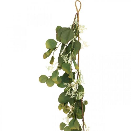 Floristik24 Konstgjord eukalyptusgirlang med tistel höstdekoration 150cm