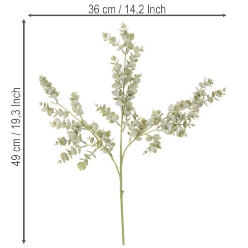Konstgjord eukalyptusgren, dekorativ gren för vaser och buketter, 49 cm, 4 stycken | Floristik24.se