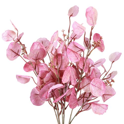 Artikel Eukalyptusgren glitter eukalyptus konstgjord rosa 65cm 3st