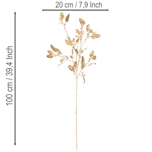 Konstgjord eukalyptusgren, dekorativ gren för vas, 100 cm | Floristik24.se