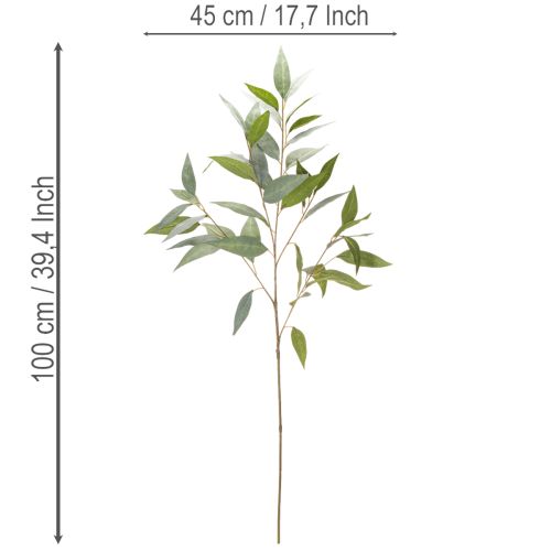 Konstgjord eukalyptusgren, naturgrön, dekoration, 100 cm | Floristik24.se