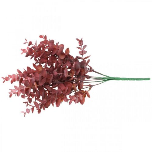 Artikel Höstdekoration eukalyptusgren röd konstgjord eukalyptus 36cm