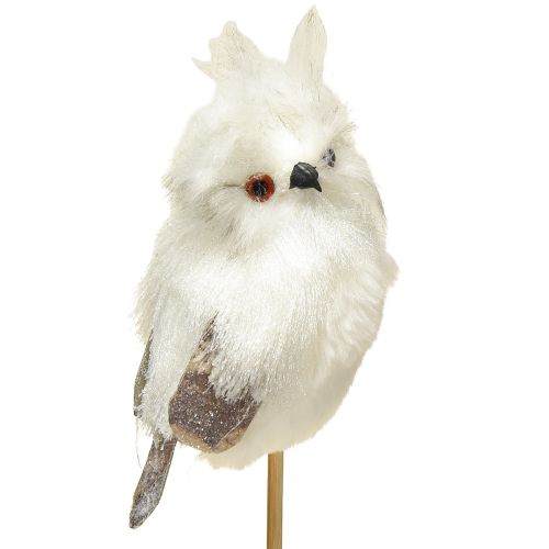 Artikel Uggla på pinnen vit 9 cm L48cm