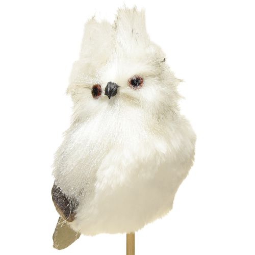 Artikel Uggla på pinnen vit 9 cm L48cm