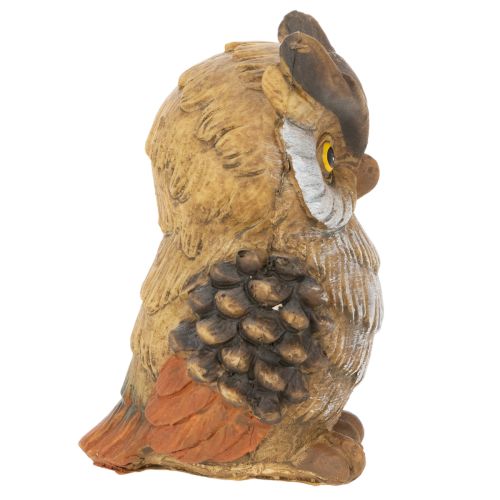 Ugglefigur, liten sittande uggla, dekoration, 11 cm | Floristik24.se