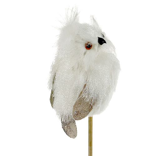 Artikel Uggla på pinnen vit 9 cm L48cm