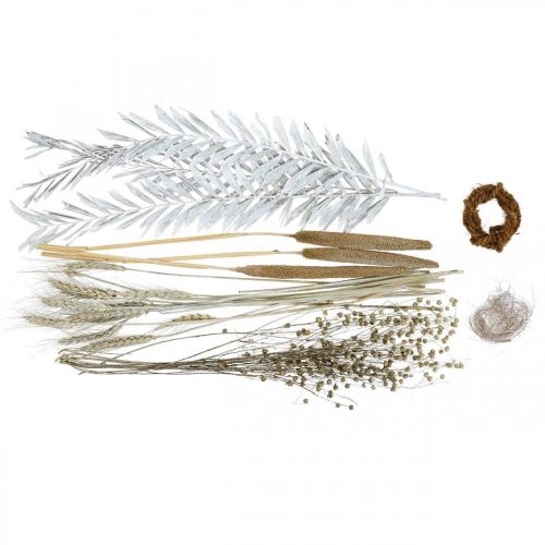 Floristik24 Torkade blommor DIY Box Exotisk torr bukett Vit, naturlig H55cm