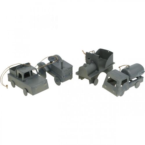 Artikel Fordon metall att hänga sorterade 9-10cm 4st