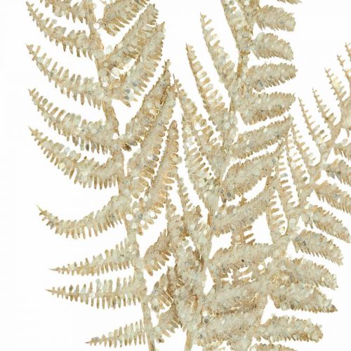 Artikel Deco ormbunke konstgjord växt guld, glitter juldekoration 74cm