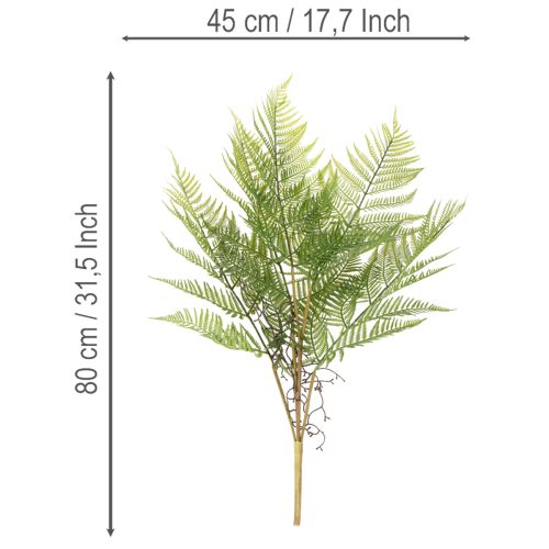 Konstgjord ormbunksgrann, dekorativ grön växt för blomsterarrangemang, 80 cm | Floristik24.se
