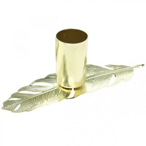 Ljusstake på våren, metalldekoration, ljusstake, adventsdekoration gyllene Ø2,2cm L13cm 4st