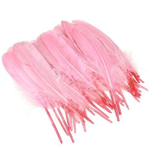 Artikel Fjädrar för pyssel Rosa gåsfjädrar 18cm - 20cm 20g x 2st