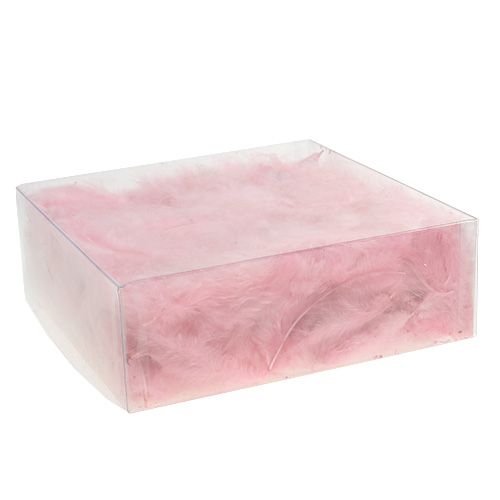 Floristik24 Korta fjädrar 30g rosa