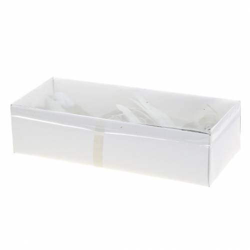 Fjäderfågel på tråd grå 12cm 4st | Floristik24.se