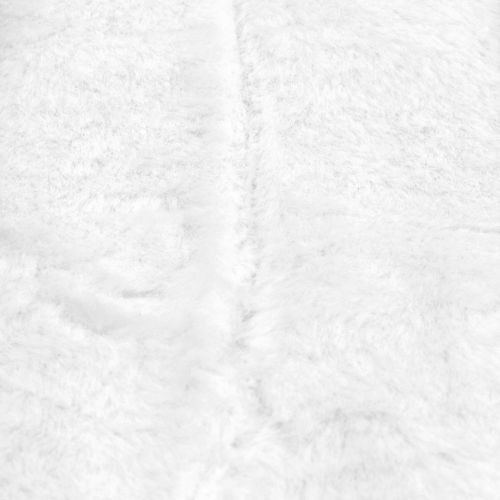 Floristik24 Dekorativt pälsband vit 10x200cm