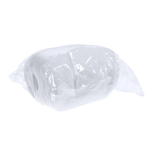 Floristik24 Dekorativt pälsband vit 10x200cm
