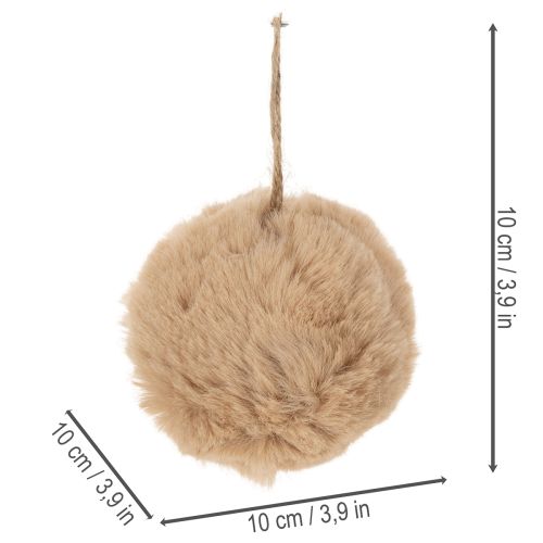 Dekorativ pom-pom-bollprydnad för julgranar, 10 cm | Floristik24.se