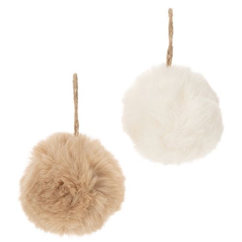 Dekorativ pompom att hänga, fluffig pälsboll, 7 cm, 6 stycken