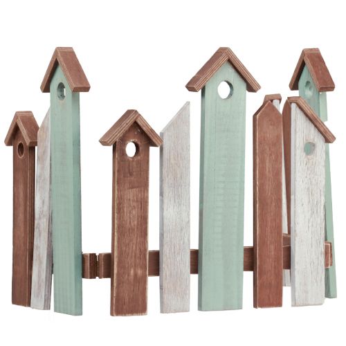 Floristik24 Fönsterskärm dekorativ bordsskärm trähusrad 69×30cm