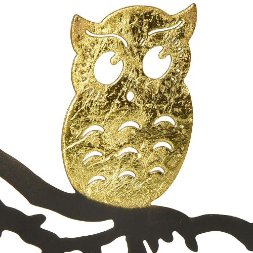 Artikel Fönsterdekor uggla på gren höst, dekorativ ring metall 22cm