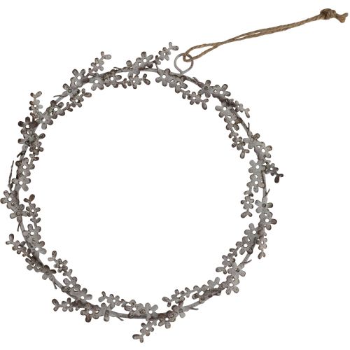 Artikel Fönsterdekoration dörrkrans blomsterkrans metall vit Ø16,5cm