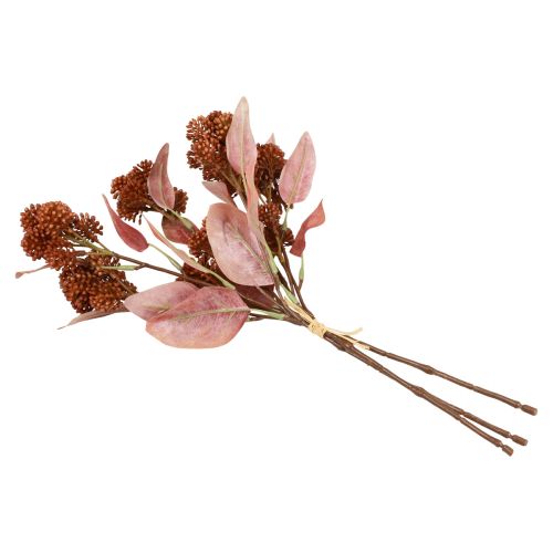 Artikel Fet höna Röd Sedum stengröt konstgjorda blommor 41cm 3st