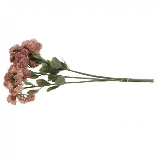 Floristik24 Stengröt rosa sedum stengröt konstgjorda blommor H48cm 4st