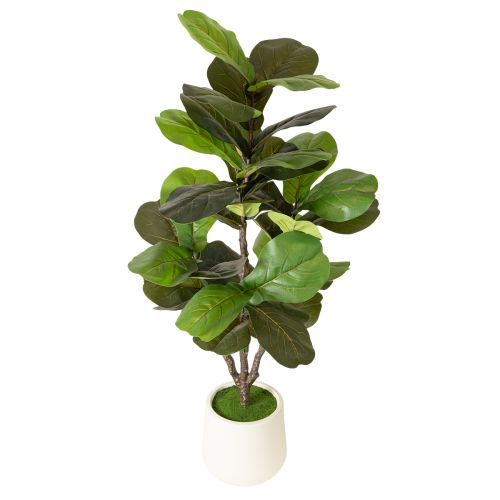 Konstgjord Ficus lyrata 120 cm dekorativ för vardagsrum köpa | Floristik24.se