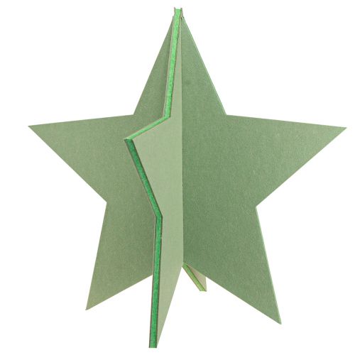 Artikel Filt dekorativ stjärna att placera juldekoration filt grön H62cm