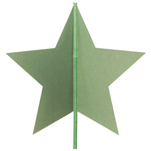 Artikel Filt dekorativ stjärna att placera juldekoration filt grön H62cm