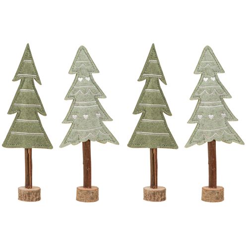 Floristik24 Filtdekoration julgranar bordsdekoration julgrön 25cm 4 st