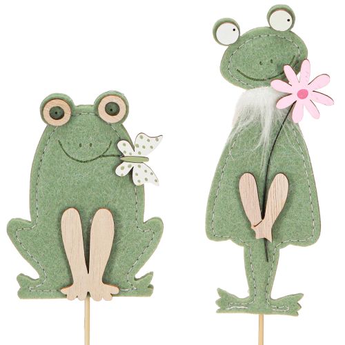 Artikel Filtgroda dekorativa pluggar – fjädrande växtpluggar för blommor &amp; arrangemang 10cm 12 st