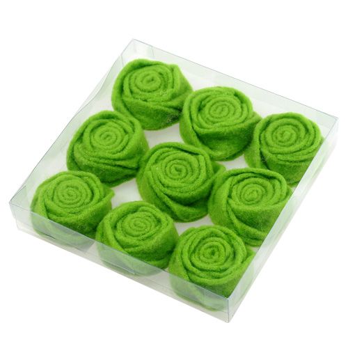 Artikel Filt rosa grön Ø6,5cm 9st