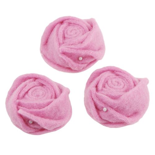 Floristik24 Filt rosa Ø6,5cm 9st