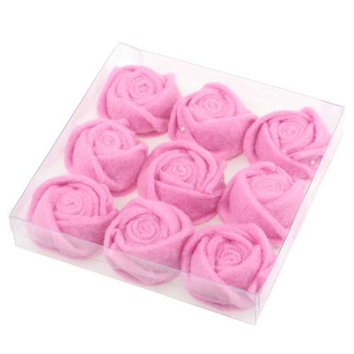 Floristik24 Filt rosa Ø6,5cm 9st