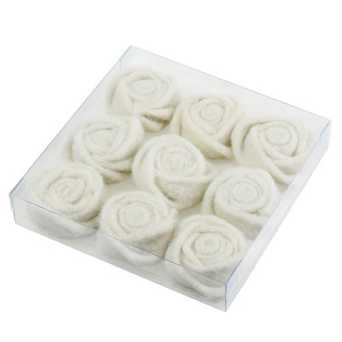 Floristik24 Filtrosa vit Ø6cm 9p
