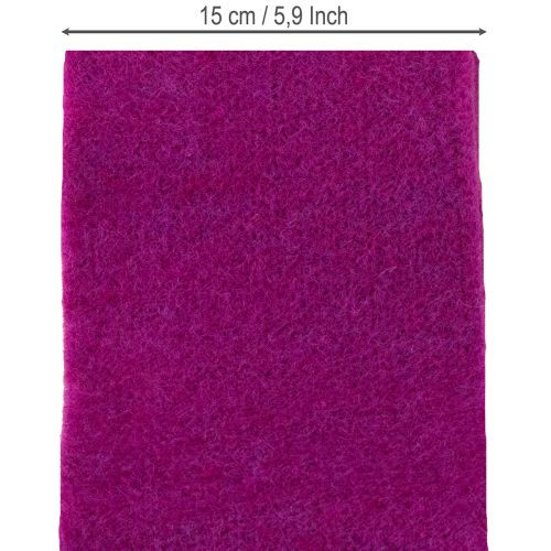 Artikel Filtband i ull, fuchsia, 15 cm x 5 m, för dekoration och pyssel