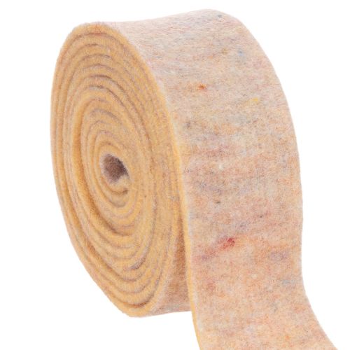 Filttejp som tvåfärgad grytlapp av ren ull, orange/flerfärgad, 7,5 cm bred, 5 m lång köpa | Floristik24.se