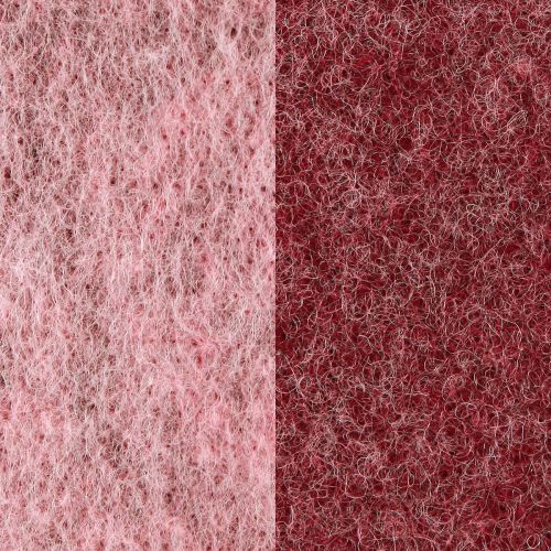 Artikel Filtband dekorativt band rosa bärull filt tvåfärgad 15cm 5m