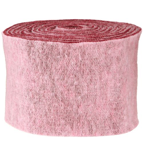 Artikel Filtband dekorativt band rosa bärull filt tvåfärgad 15cm 5m