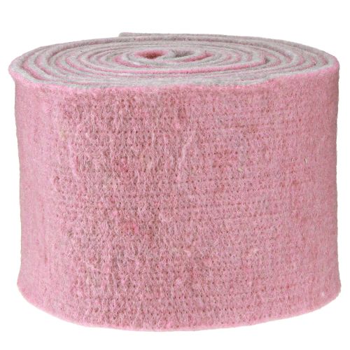 Floristik24 Filtband, krukband tvåfärgat gammelrosa/grå 15cm 5m