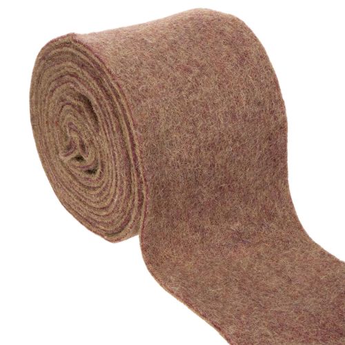 Tvåfärgad filttejp av ullfilt, 100 % ull, lila/brun, 15 cm x 5 m köpa | Floristik24.se