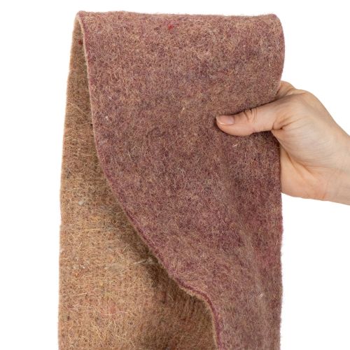 Tvåfärgad filttejp av ullfilt, 100 % ull, lila/brun, 15 cm x 5 m | Floristik24.se