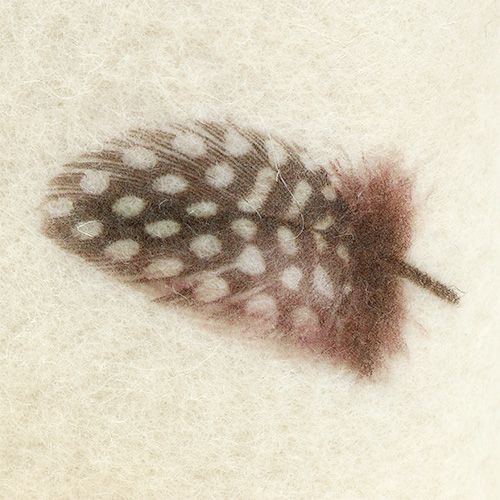 Floristik24 Filtbandkräm med mönsterfjäder 15cm 2m