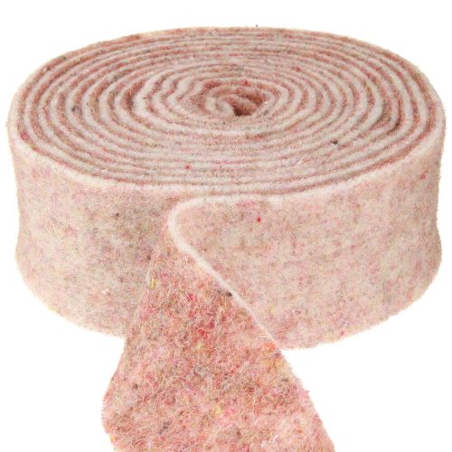 Filtband ull band dekorativt tyg brun beige ullfilt 7,5cm 5m