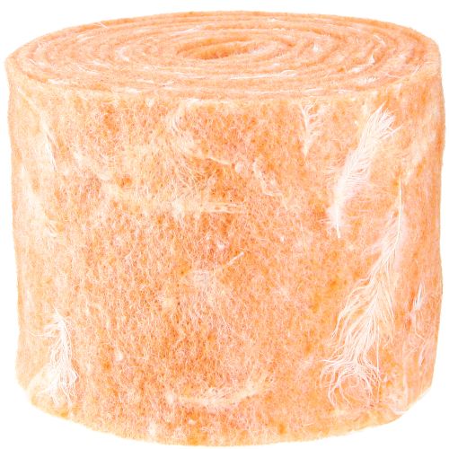 Artikel Filtband ull band dekorativt tyg orange fjädrar ullfilt 15cm 5m