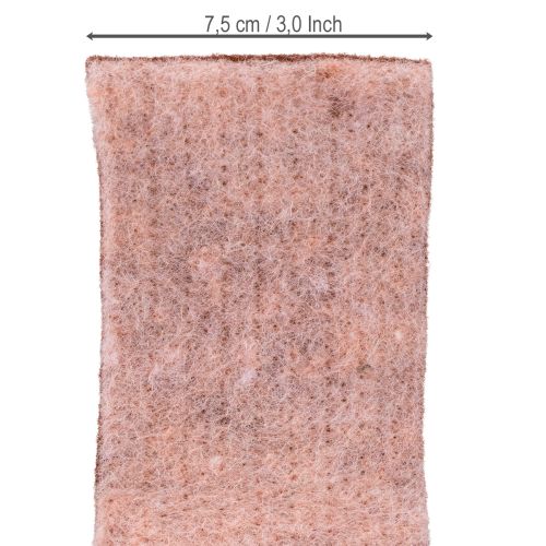 Artikel Filtband tvåfärgat krukband ullfiltband rosa rött 7,5 cm 5 m