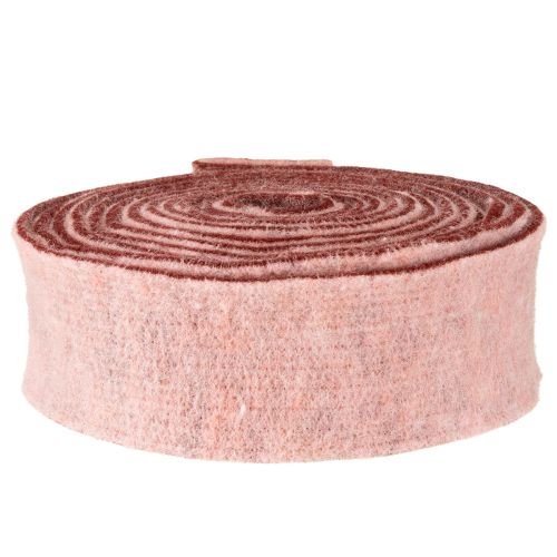 Artikel Filtband tvåfärgat krukband ullfiltband rosa rött 7,5 cm 5 m