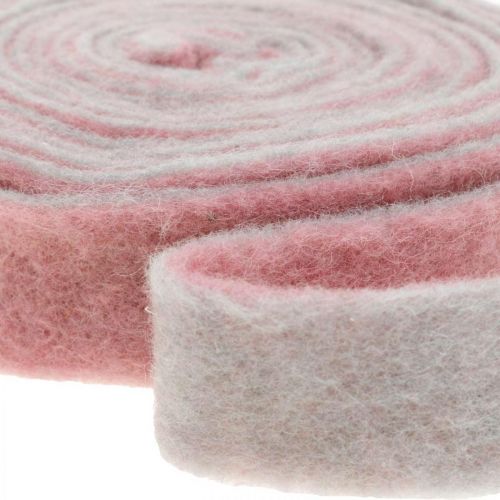 Artikel Kruka gångjärn, deco tejp ull filt dusky rosa / grå B4.5cm L5m