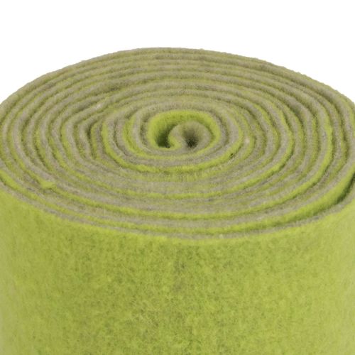 Artikel Filtband ullband filtrulle dekorativt band grönt grått 15cm 5m